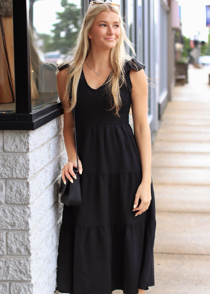 The Drift Dress Flutter Sleeve Maxi