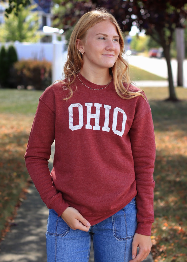OHIO Graphic Sweatshirt Maroon