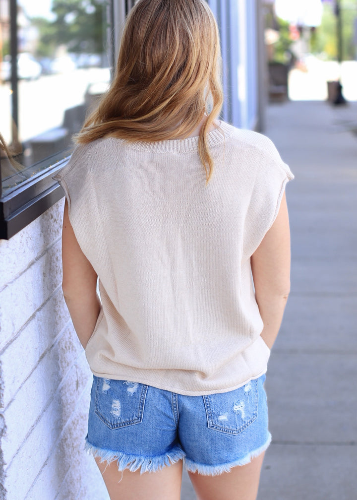 Vintage USA Flag Sweater Top