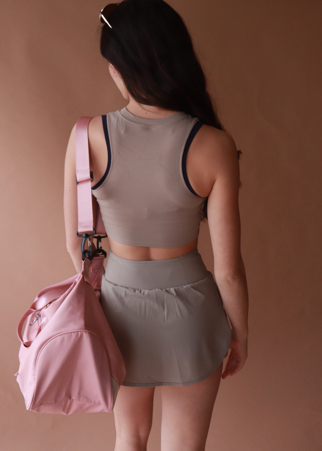 CLEARANCE FINAL SALE Cyber Contrast-Color Tank Top Sports Bra