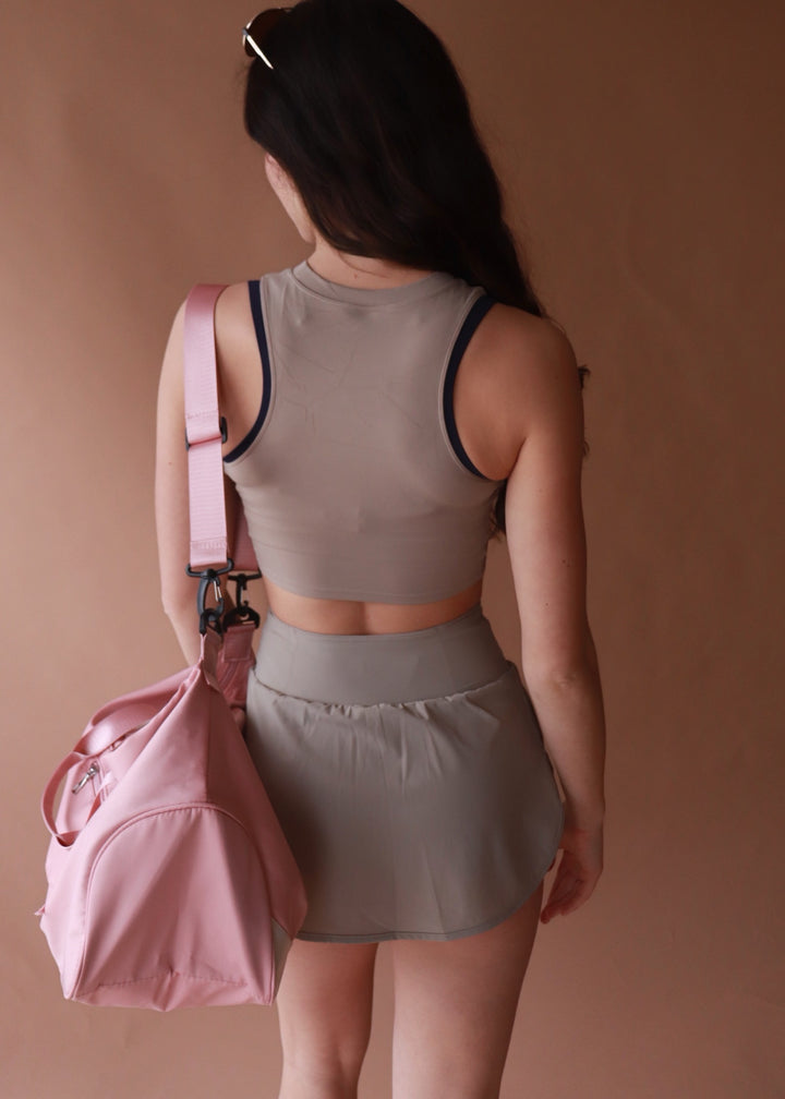 CLEARANCE FINAL SALE Cyber Contrast-Color Tank Top Sports Bra