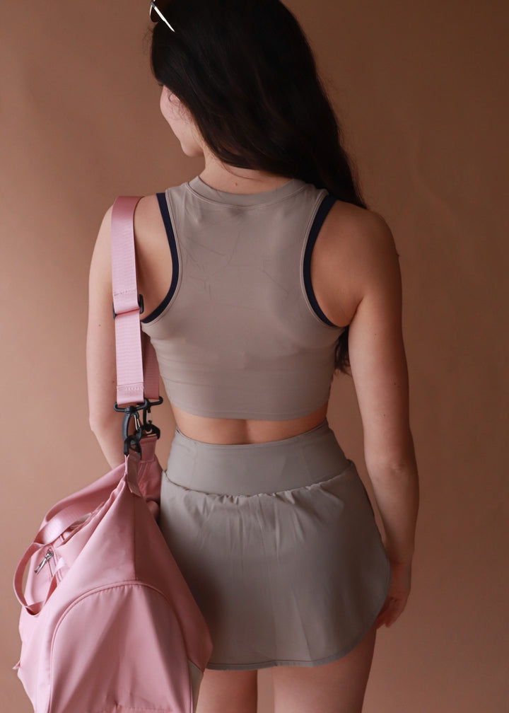 CLEARANCE FINAL SALE Cyber Contrast-Color Tank Top Sports Bra