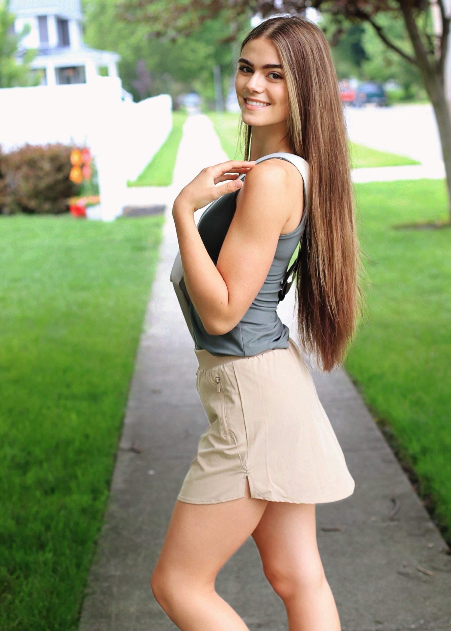 Ultimate Athletic Skort in Khaki