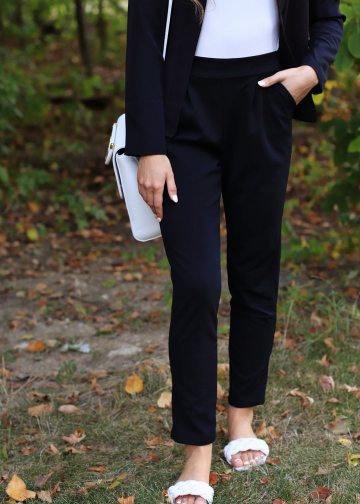 Presence Straight Fit Pants in Black