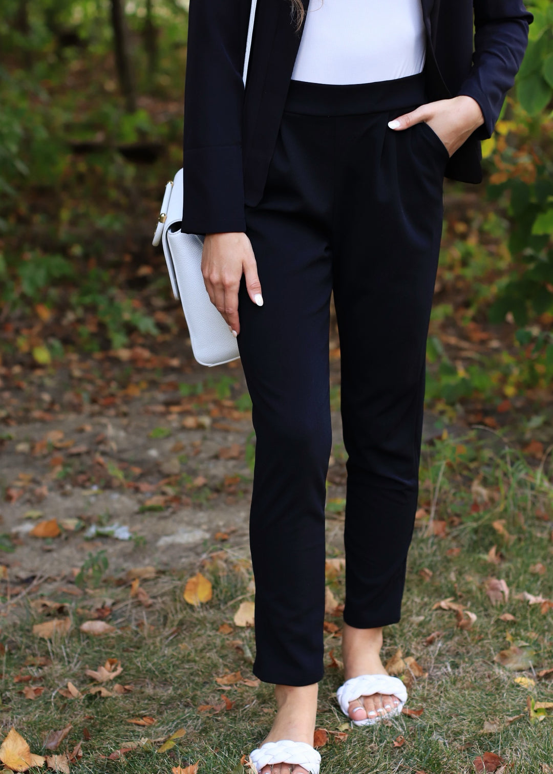 Presence Straight Fit Pants in Black
