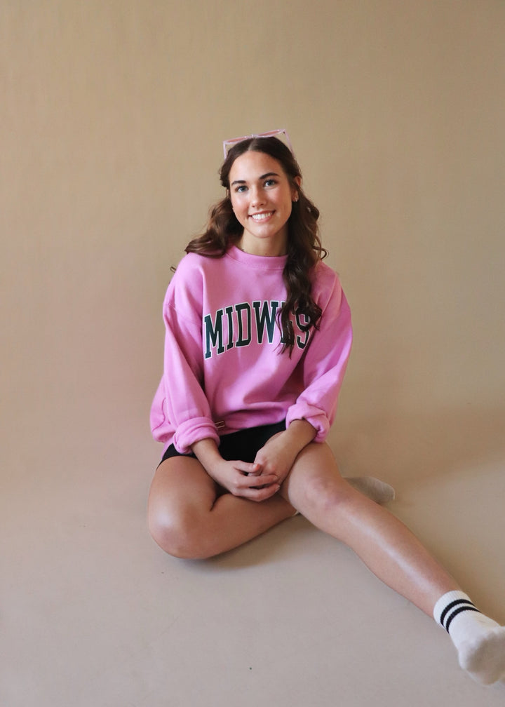 Midwest Fleece Round Neck in Pink