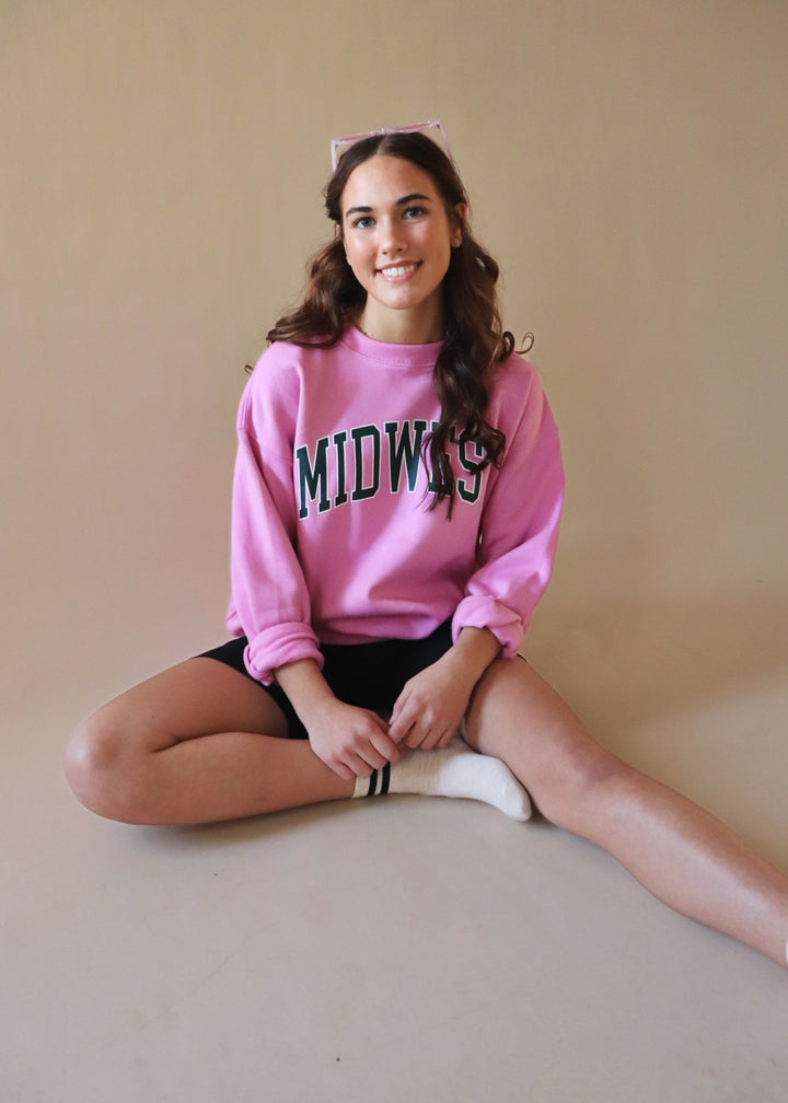 Midwest Fleece Round Neck in Pink