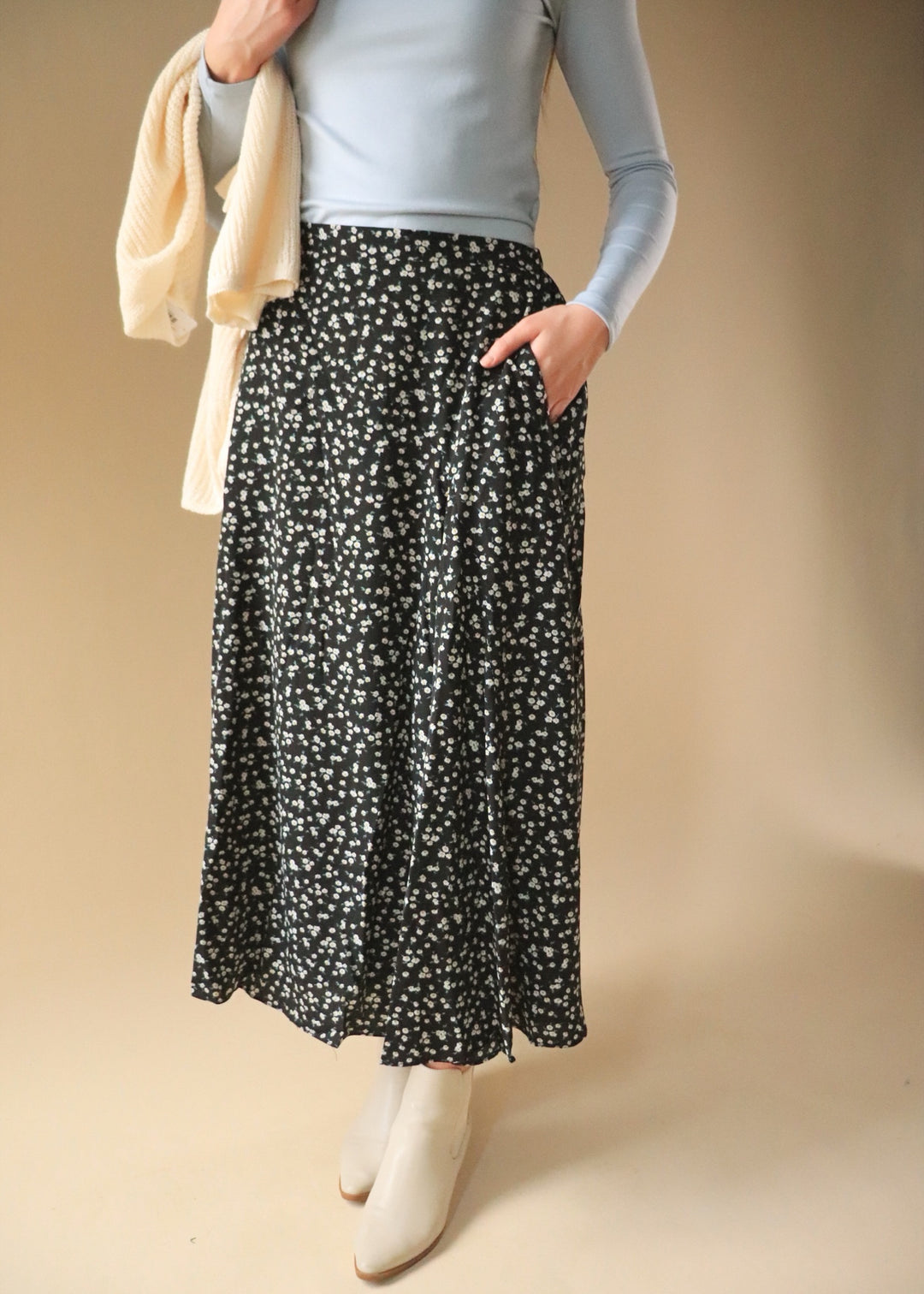 Bethany A-Line Floral Skirt