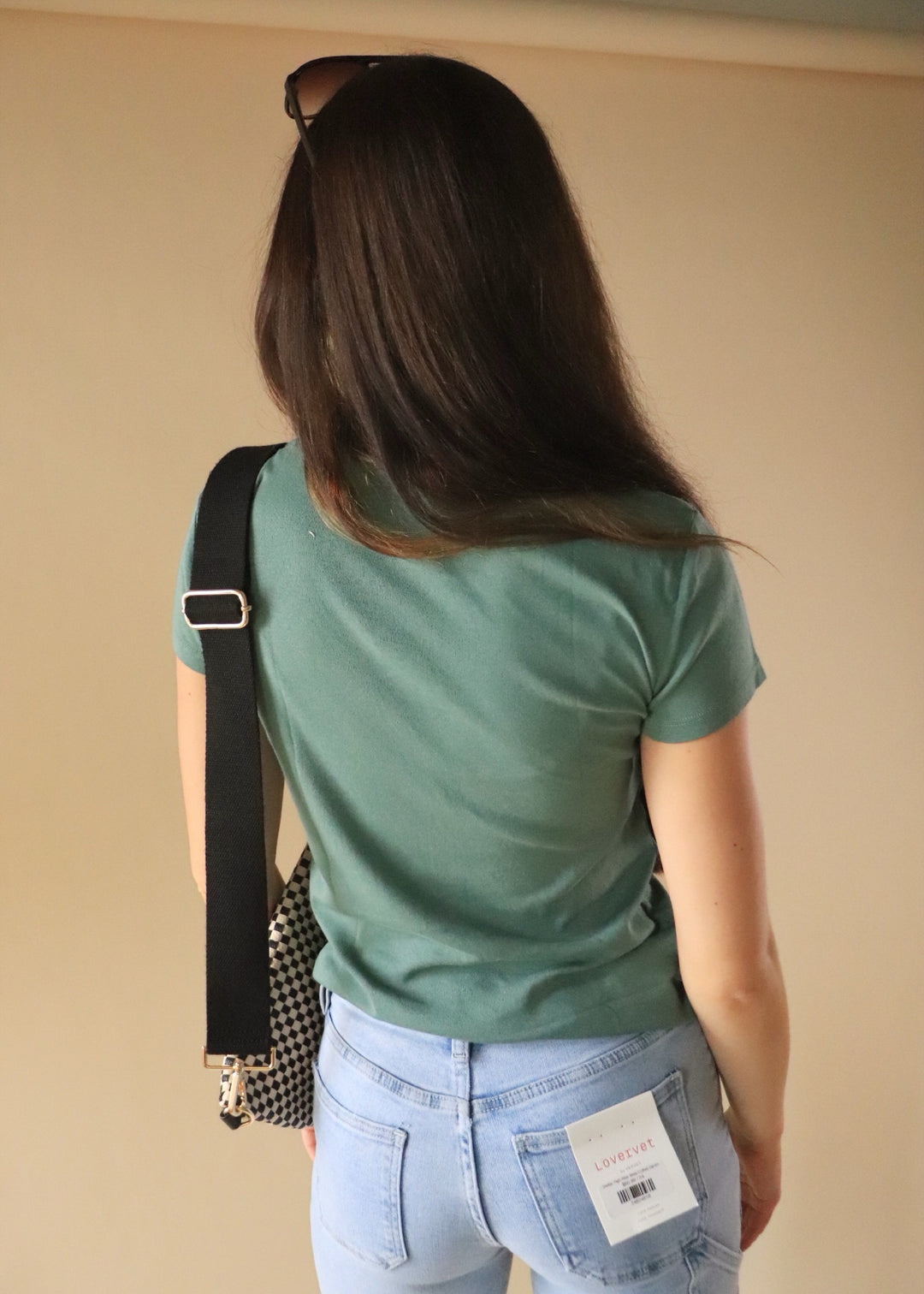 Classic Cotton Blend Drew T-shirt in Green Ivy