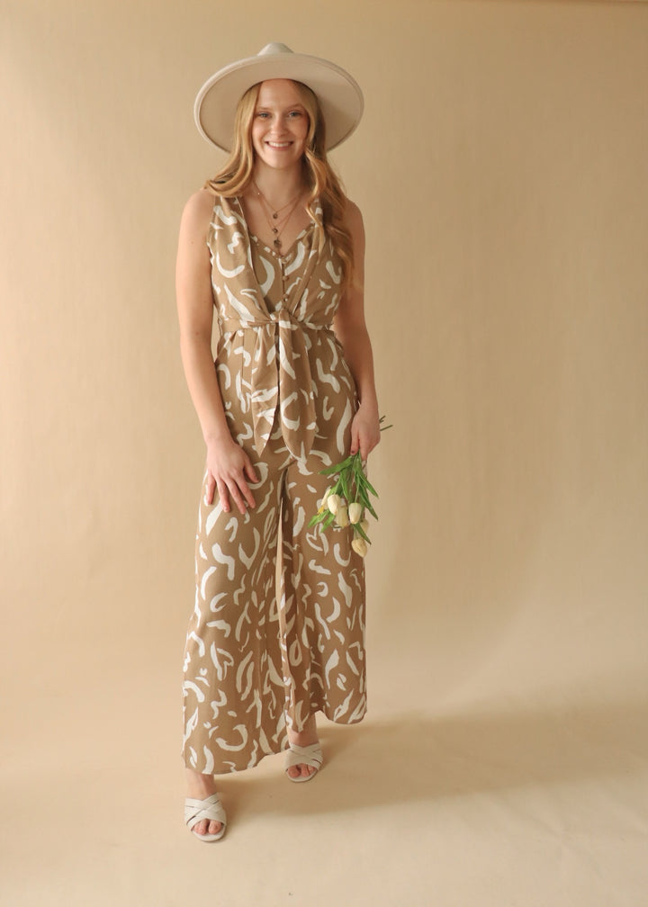 Apricot Tan Jumpsuit