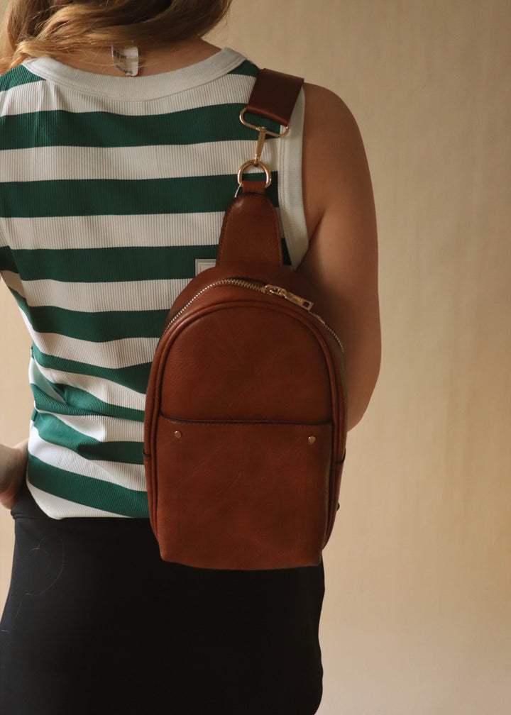 Pamela Sling Bag w/ Dbl Zip & Removable Strap