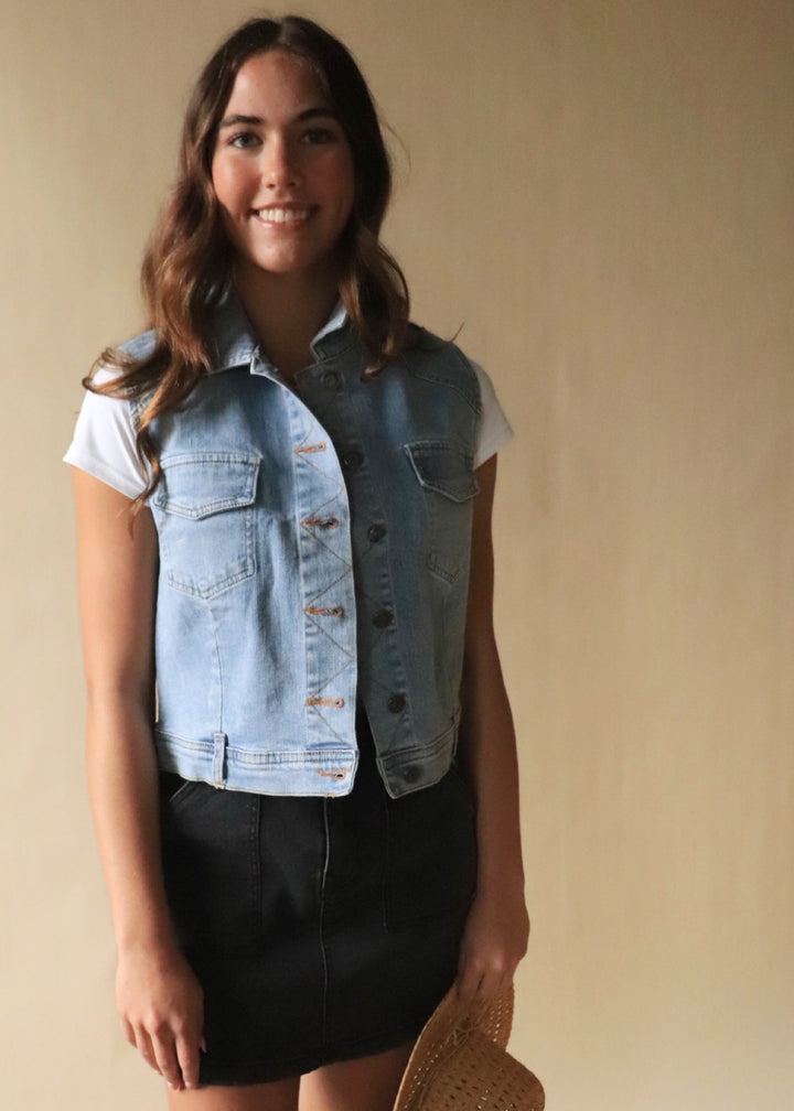 Mary Ann Medium Wash Vest