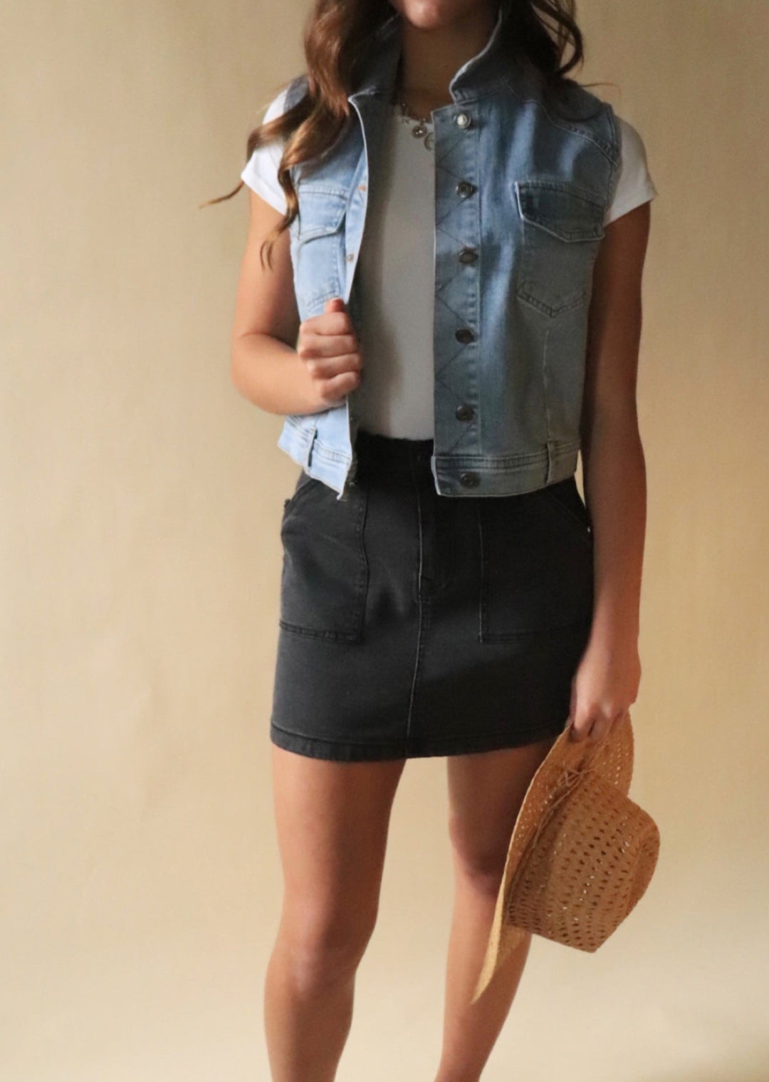 Mary Ann Medium Wash Vest