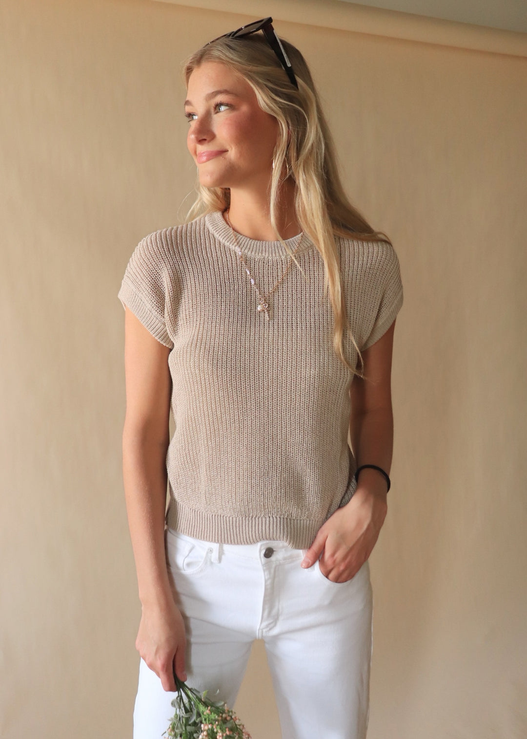 Harriet Crochet Knit Top