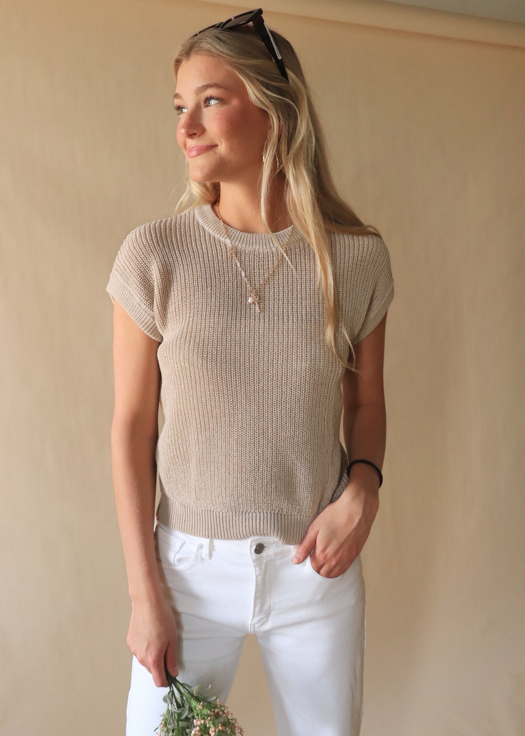 Harriet Crochet Knit Top