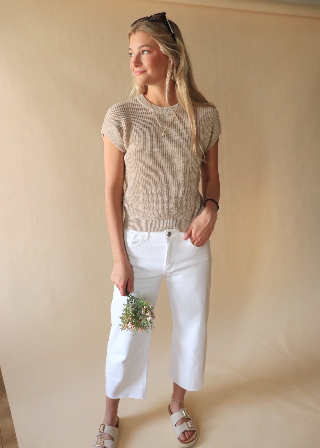 Harriet Crochet Knit Top