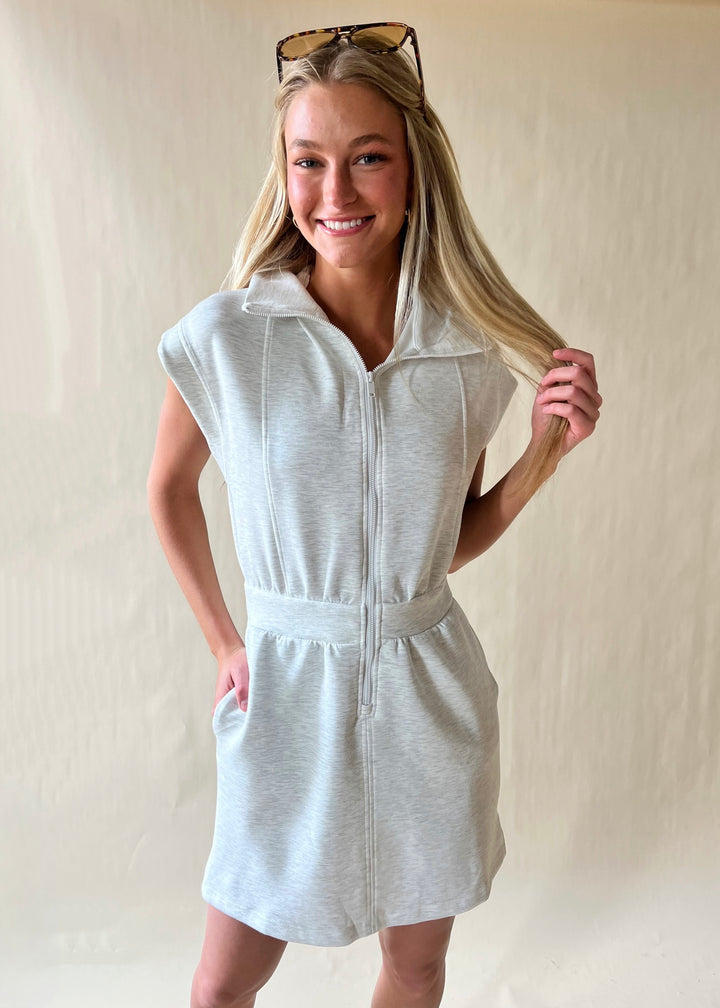 Barbie Scuba Luxe Half Zip Mini Dress
