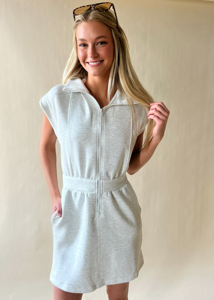 Barbie Scuba Luxe Half Zip Mini Dress