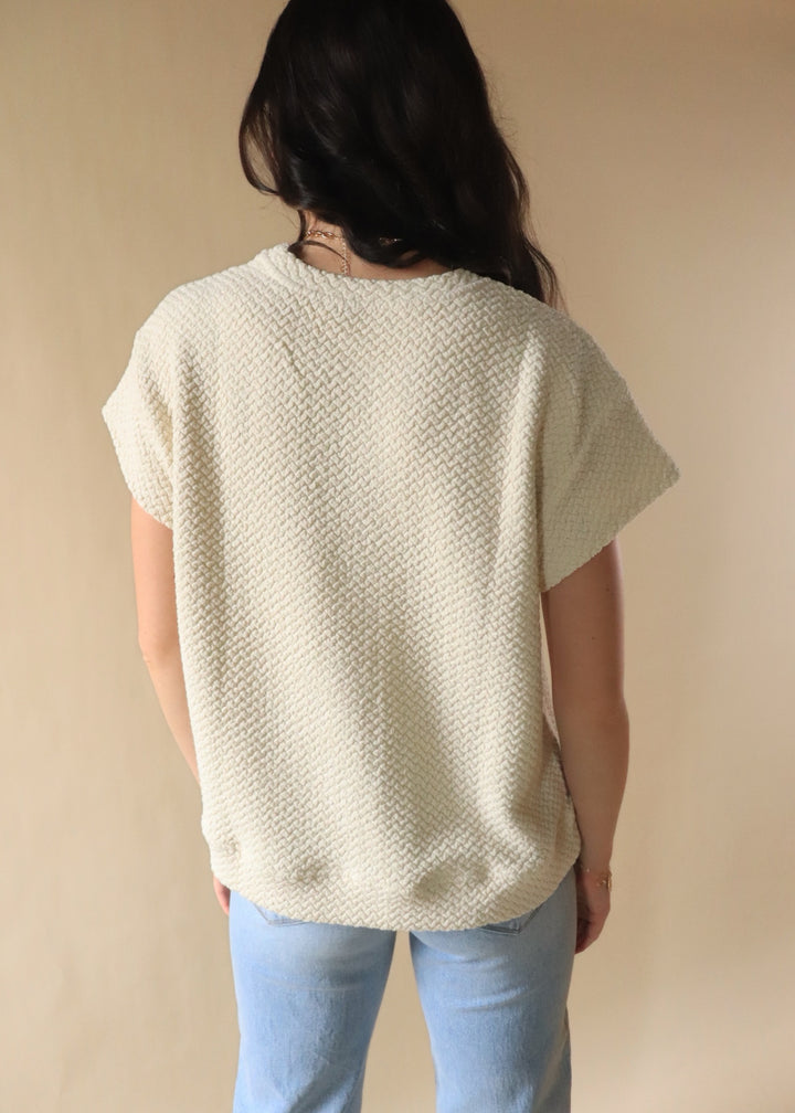 Ivy Textured Short Sleeve Top