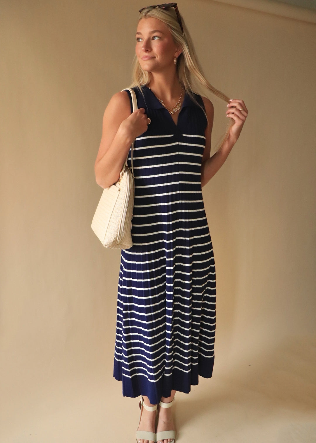 Dockside Darling Midi Sweater Dress