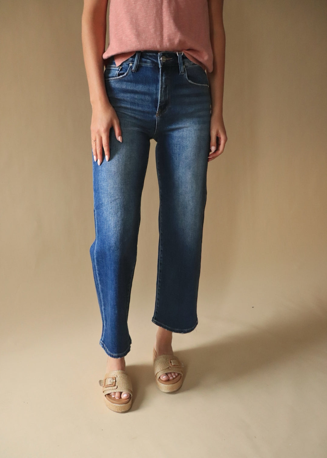 The Harper Crop Wide Leg Jeans