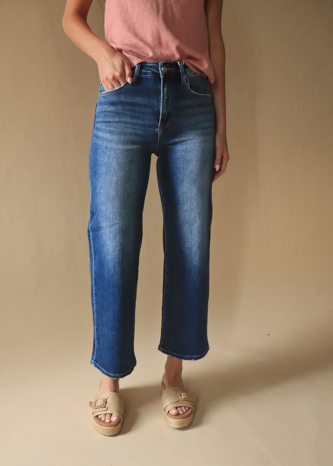 The Harper Crop Wide Leg Jeans