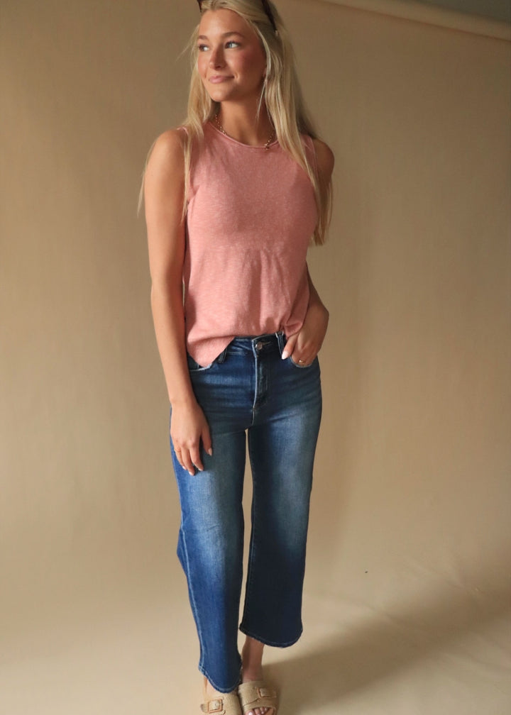 The Harper Crop Wide Leg Jeans