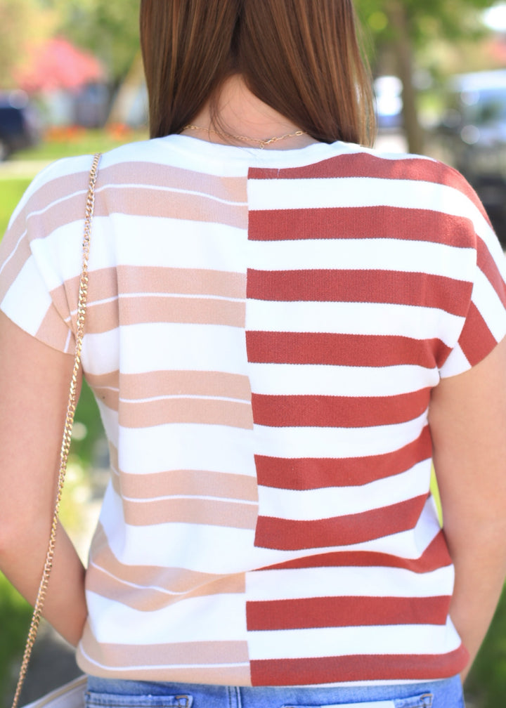 Siena Stripe Blocked Top