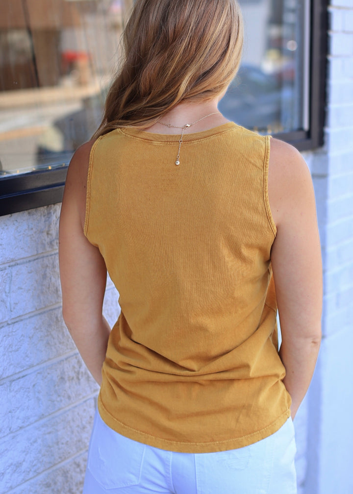 God Bless America Mineral Graphic Tank Top -  Final Sale