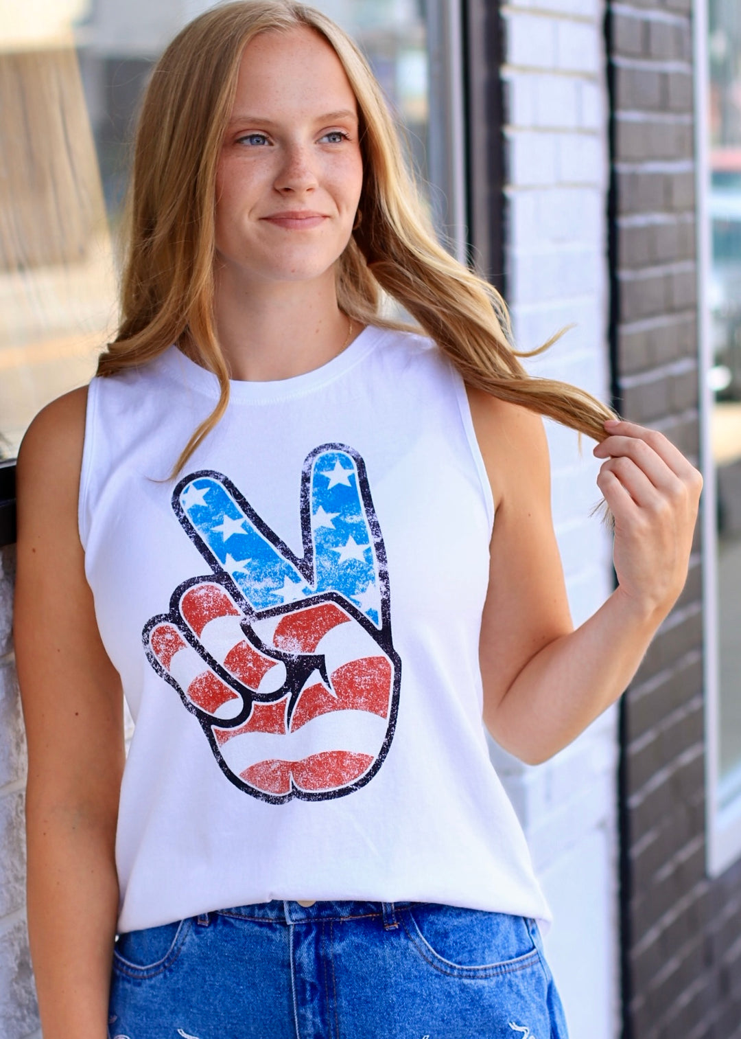 United Peace Graphic Tank Tank - Final Sale