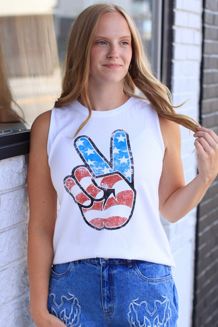 United Peace Graphic Tank Tank - Final Sale