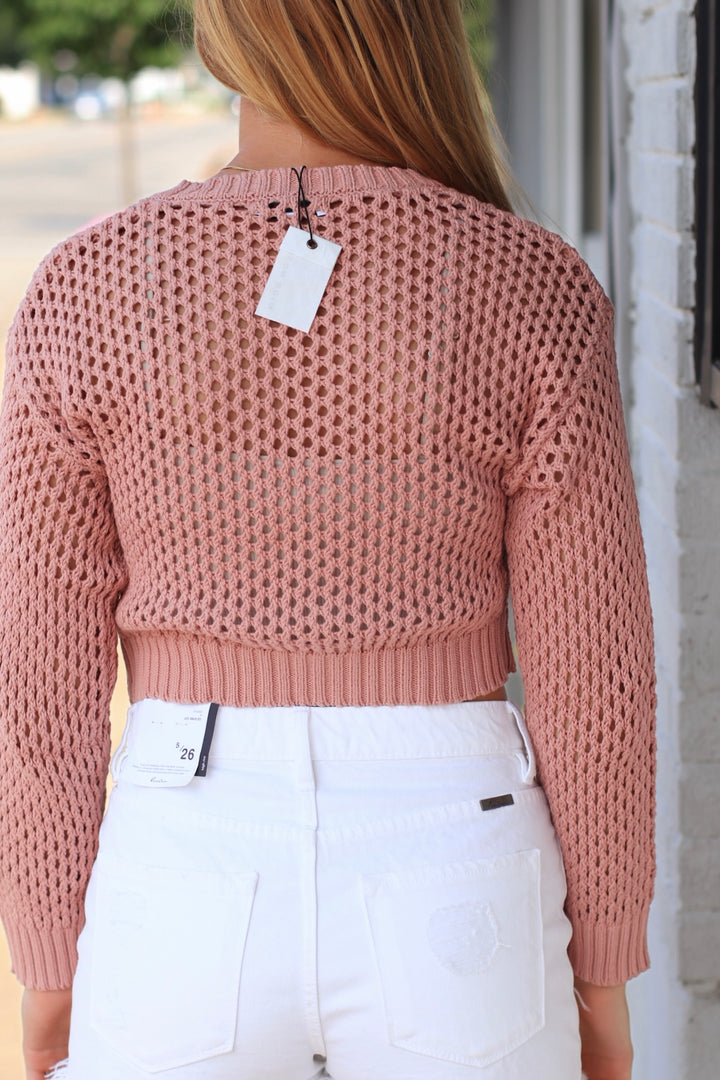 The Rosewood Crochet Cardigan