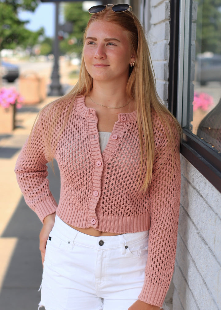 The Rosewood Crochet Cardigan
