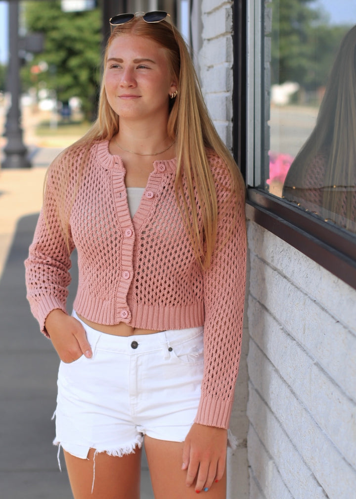The Rosewood Crochet Cardigan