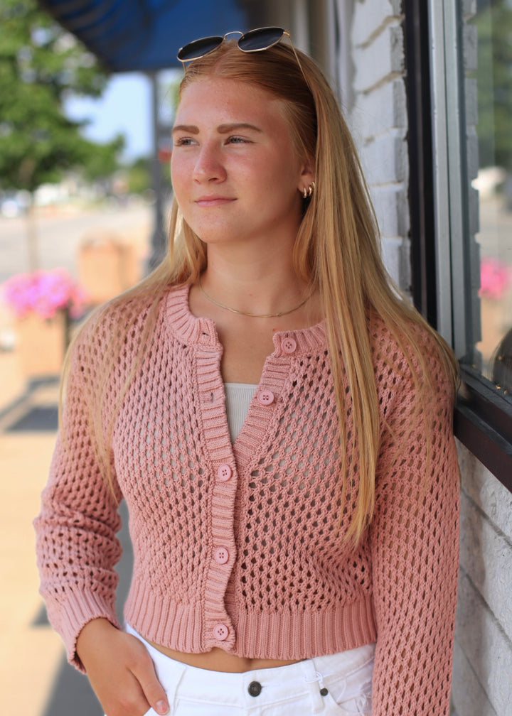 The Rosewood Crochet Cardigan