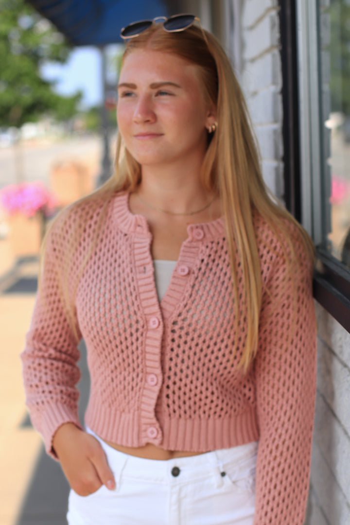 The Rosewood Crochet Cardigan
