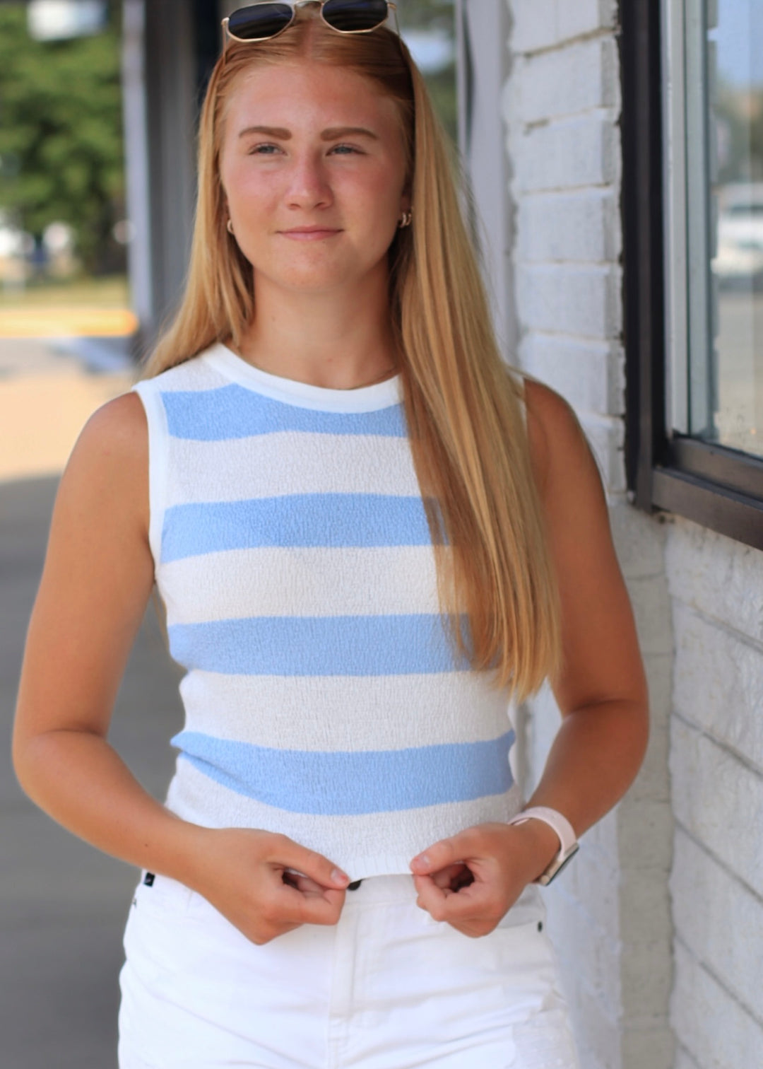 CLEARANCE FINAL SALE The Coastline Tank in Sky Blue