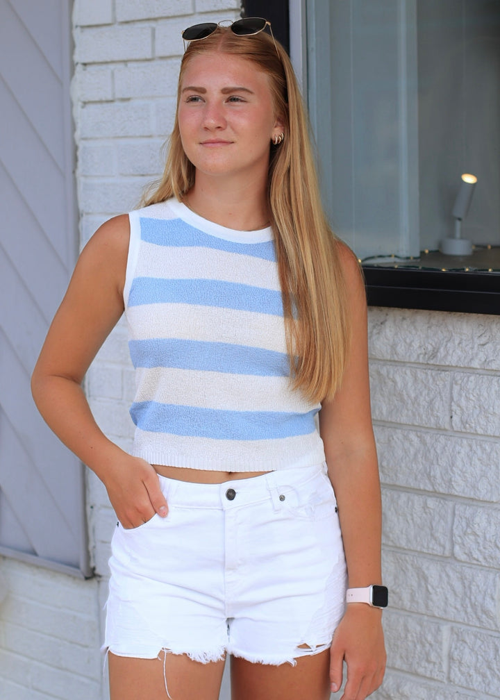 CLEARANCE FINAL SALE The Coastline Tank in Sky Blue