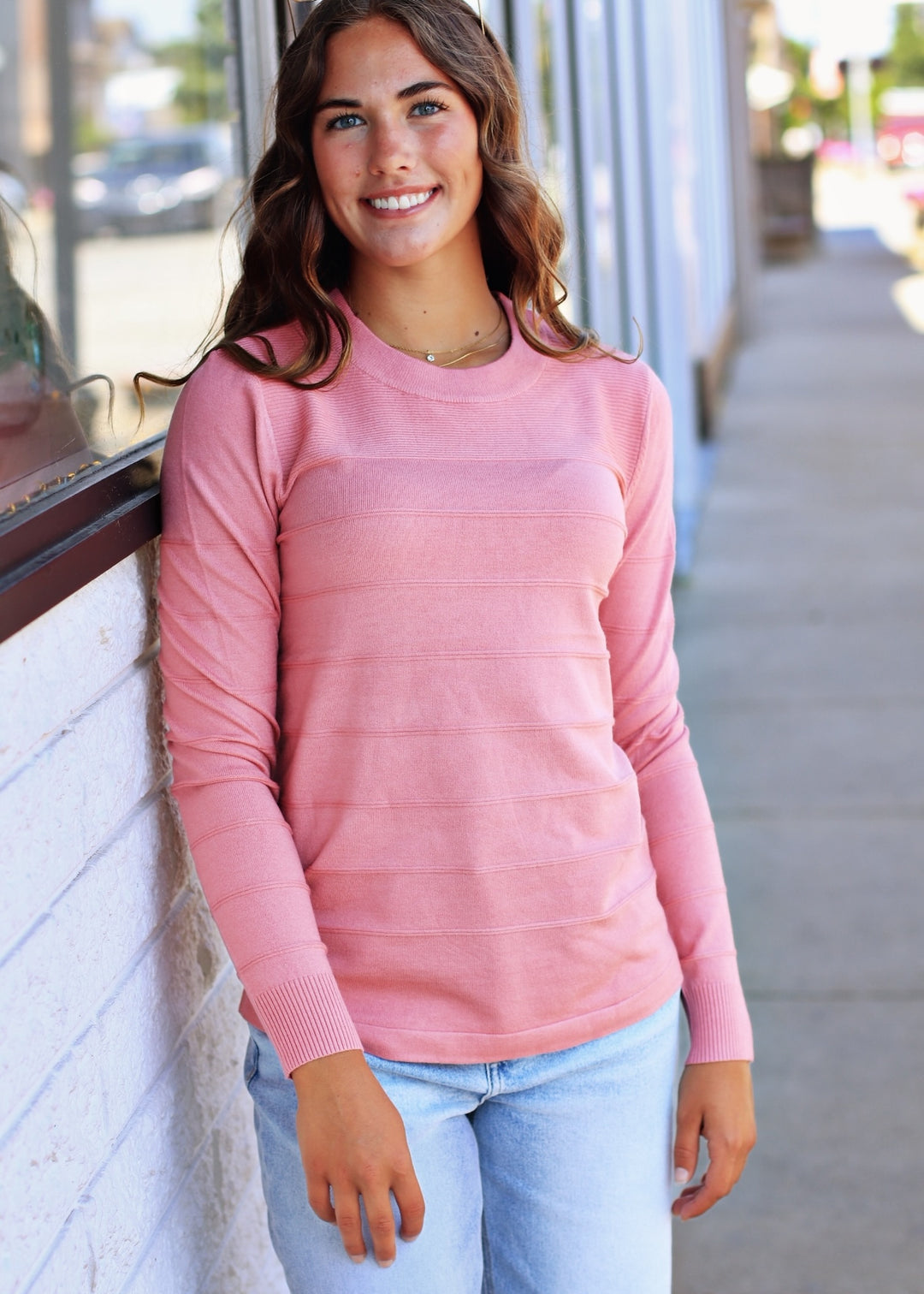 The Haven Pintuck Pullover in Pink