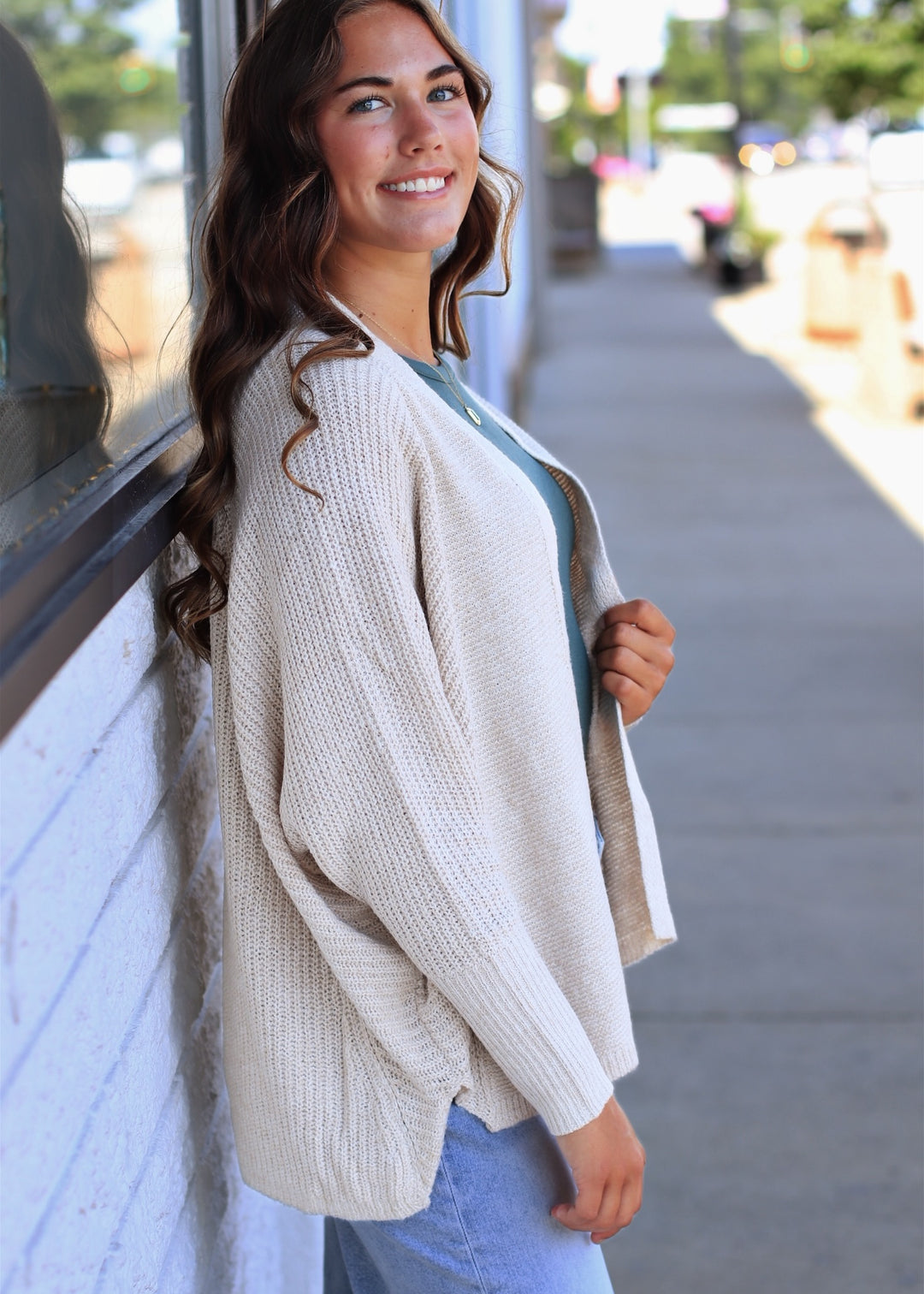 The Hadley Cropped Cardigan in Oatmeal
