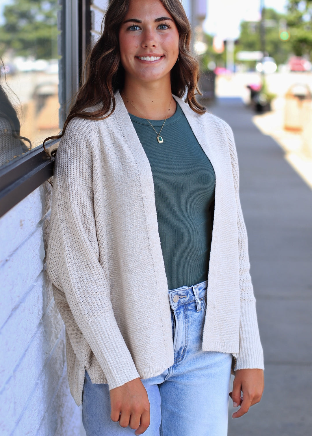 The Hadley Cropped Cardigan in Oatmeal