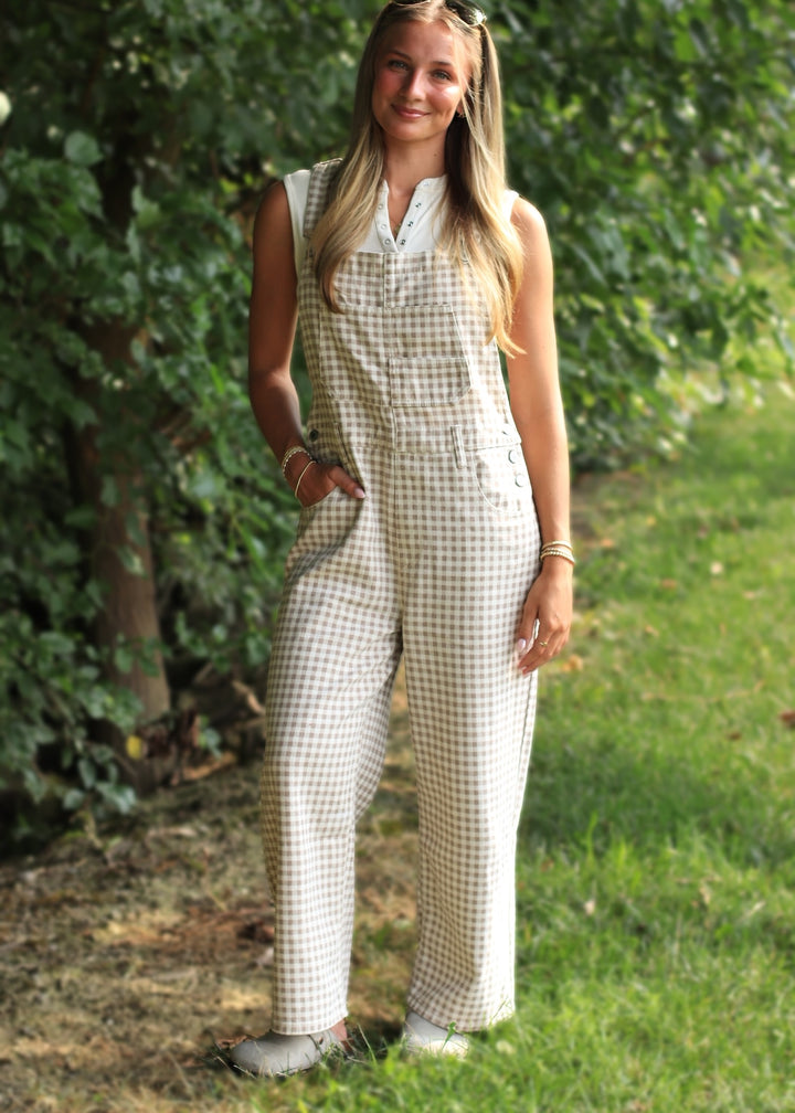 The Larkspur Gingham Overall
