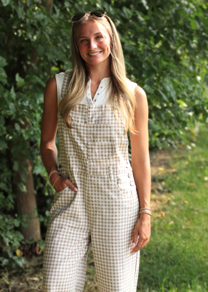 The Larkspur Gingham Overall