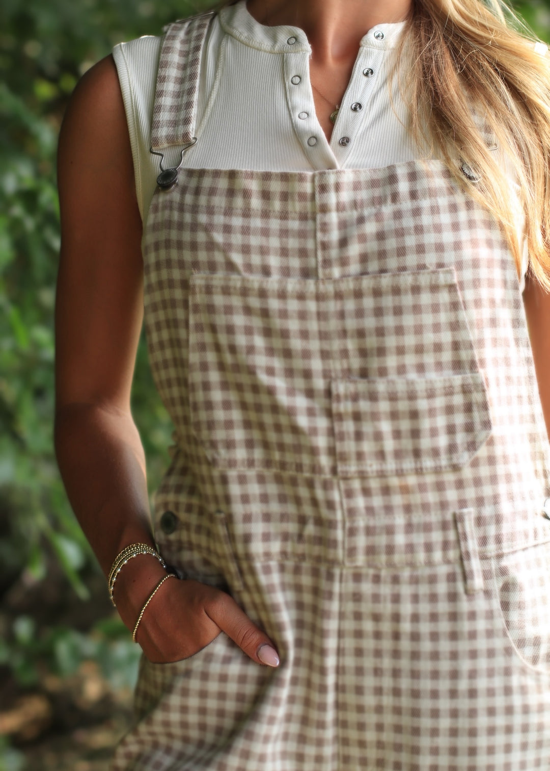 The Larkspur Gingham Overall