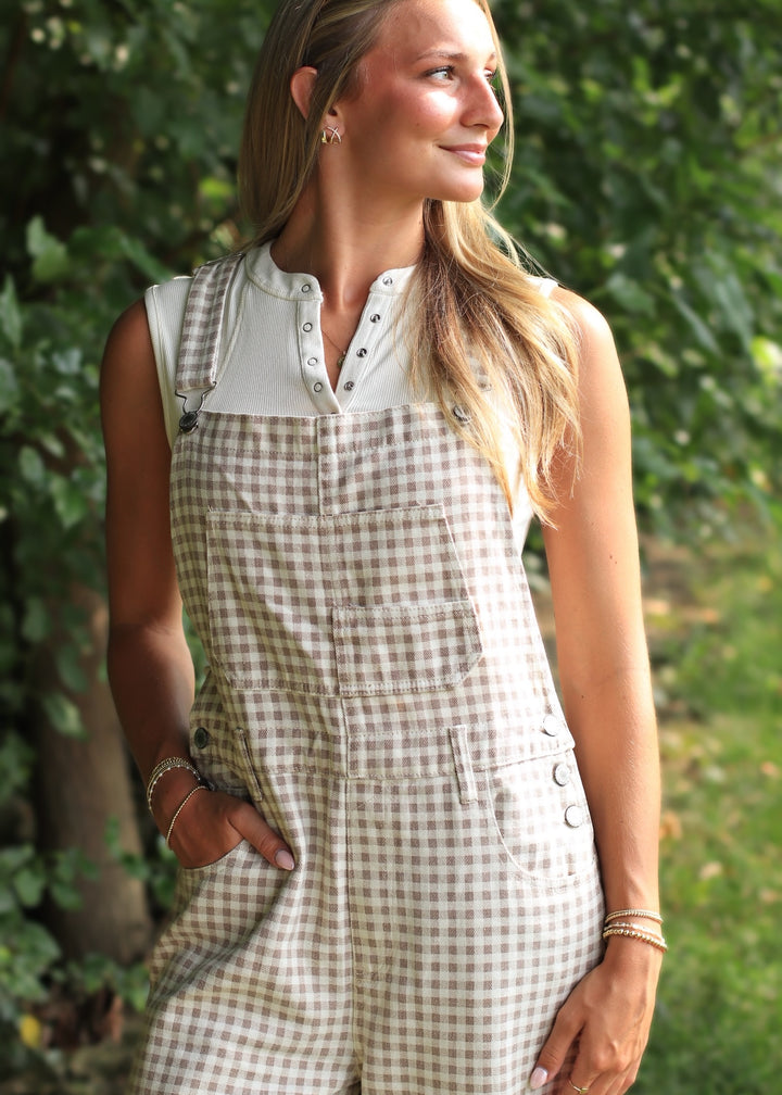 The Larkspur Gingham Overall