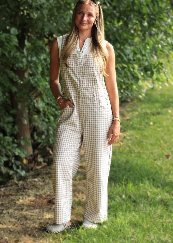 The Larkspur Gingham Overall