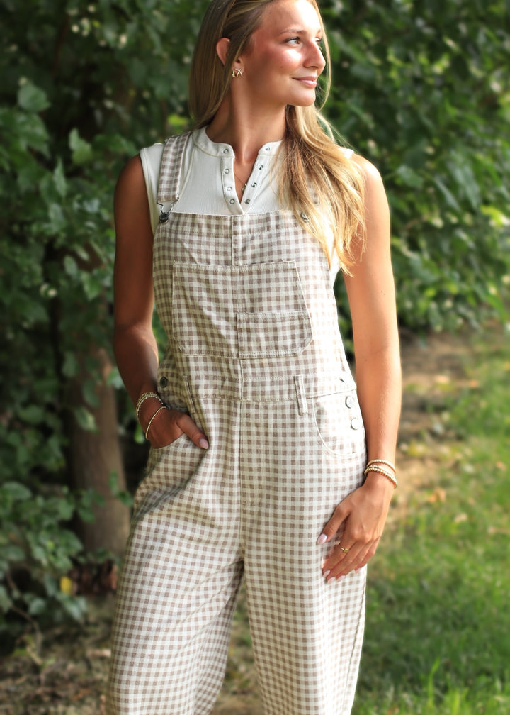 The Larkspur Gingham Overall