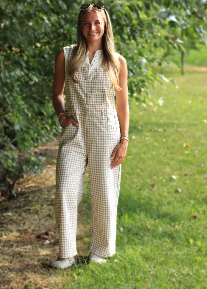 The Larkspur Gingham Overall