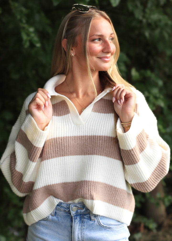 Café Stripe Sweater
