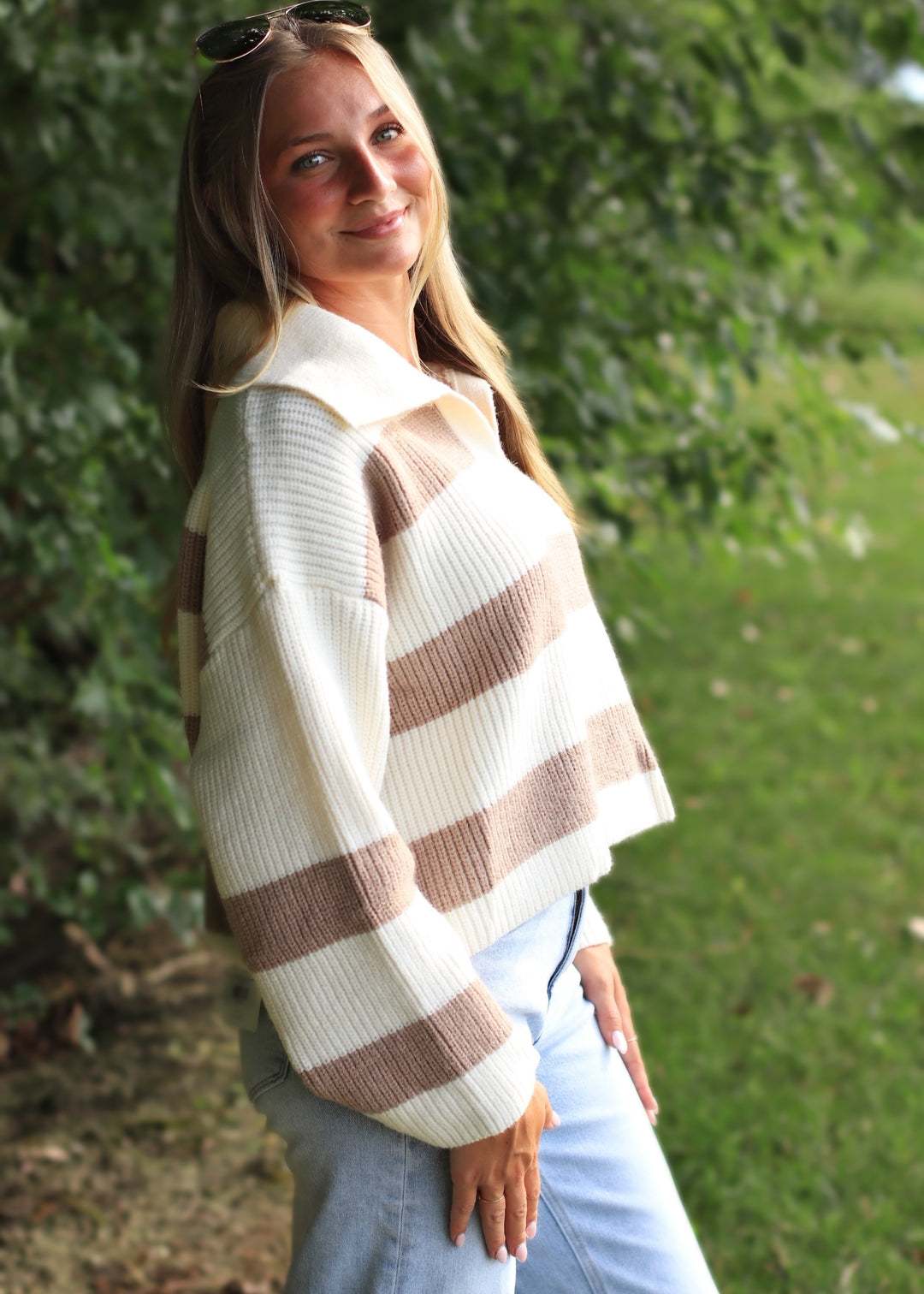Café Stripe Sweater